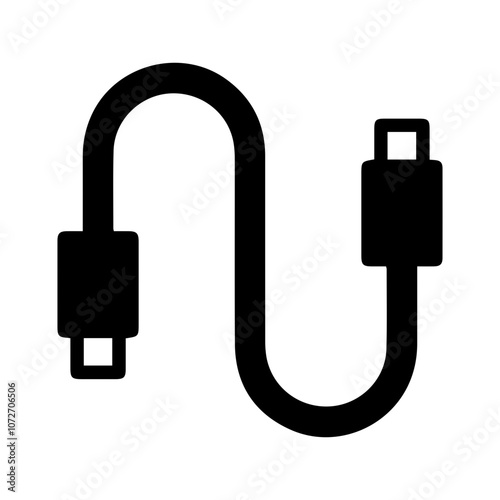 Cable USB glyph icon