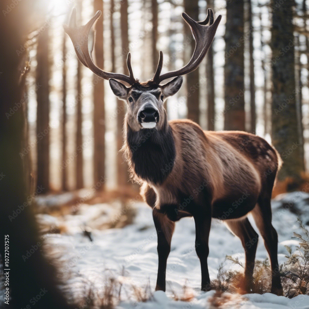 Fototapeta premium Reindeer Closeup