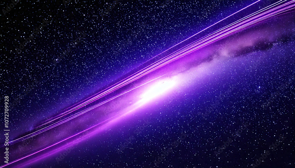 Obraz premium Blue and purple light rays on a dark background