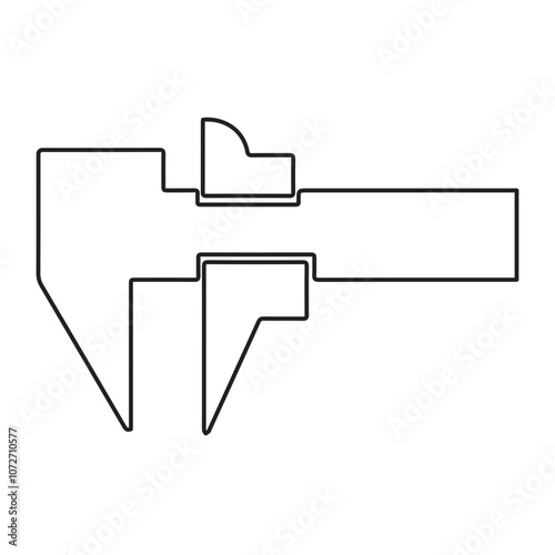 Caliper line icon