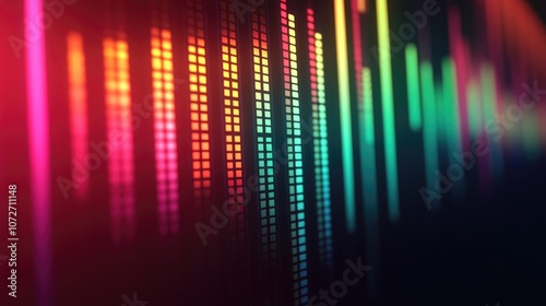 Colorful Abstract Sound Wave Visualization