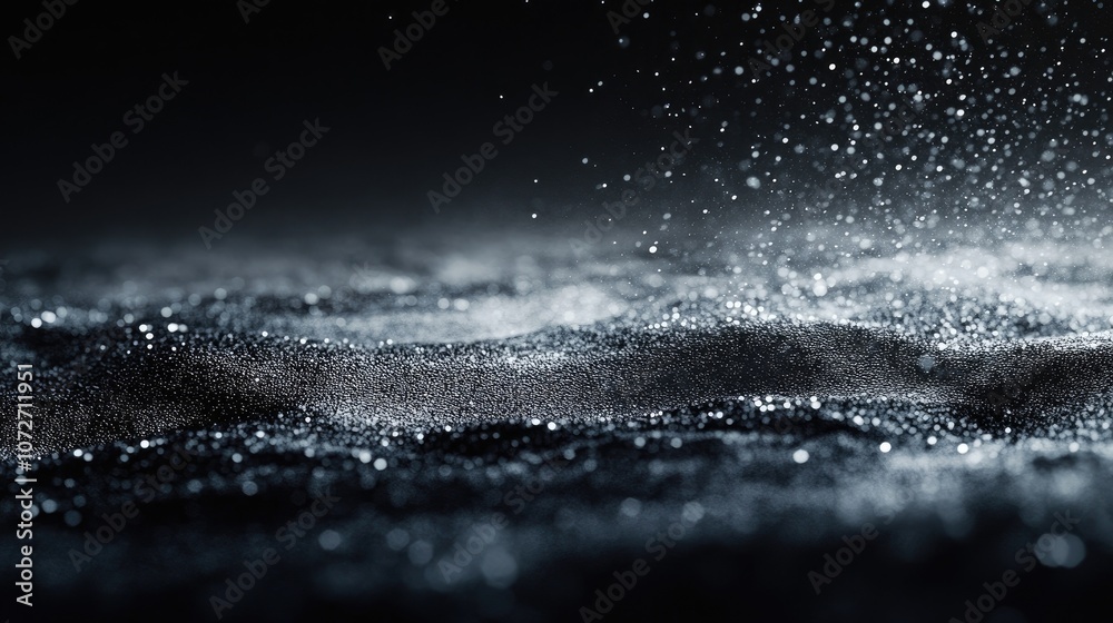 Close-up of Particles in Motion Against Dark Background Close-up of Particles in Motion Against Dark Background