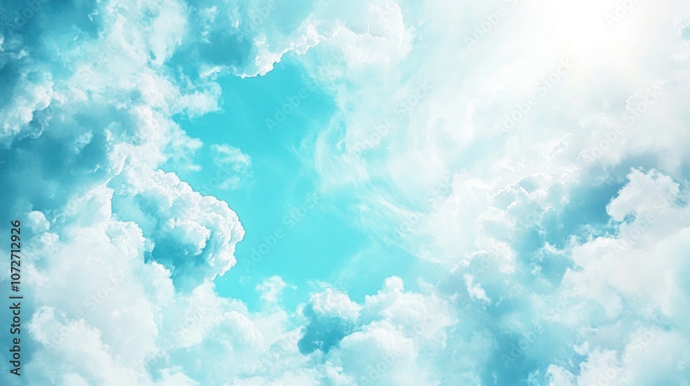 Serene Sky with Soft Clouds and Bright Horizon Serene Sky with Soft Clouds and Bright Horizon