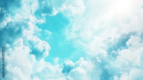 Serene Sky with Soft Clouds and Bright Horizon