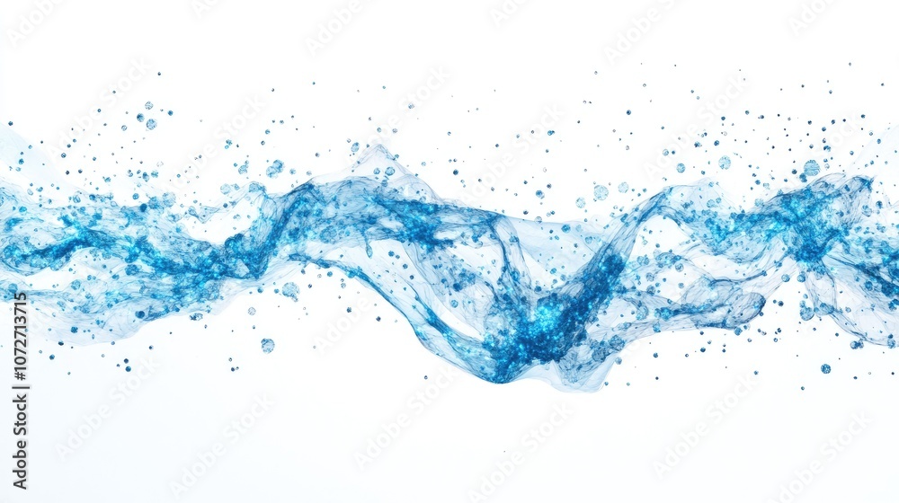 Flowing Blue Water Splash Abstract Design Flowing Blue Water Splash Abstract Design