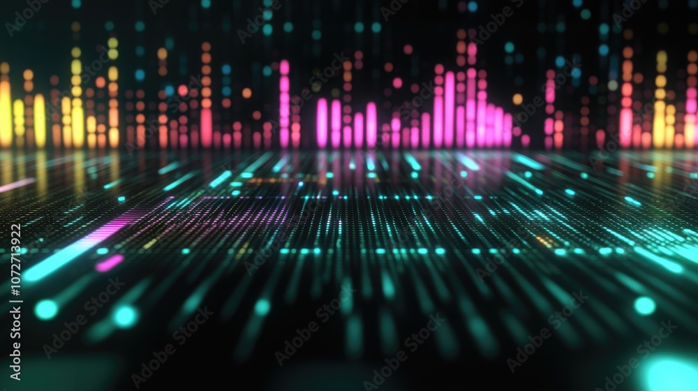Colorful Digital Sound Wave Visual Representation Colorful Digital Sound Wave Visual Representation