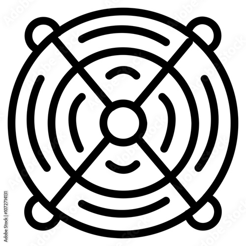 Circle Vent Line Icon