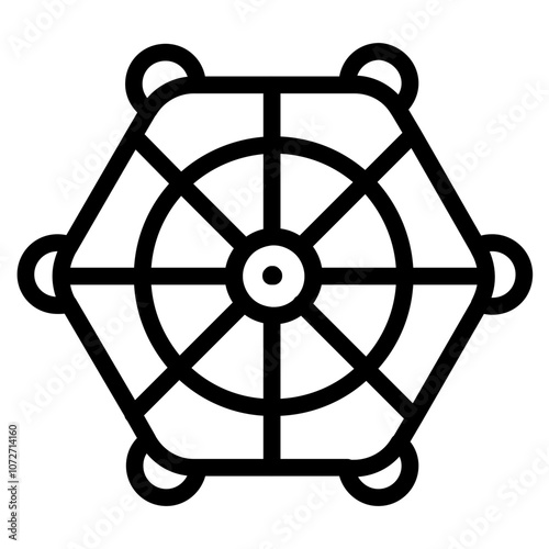 Hexagon Vent Line Icon