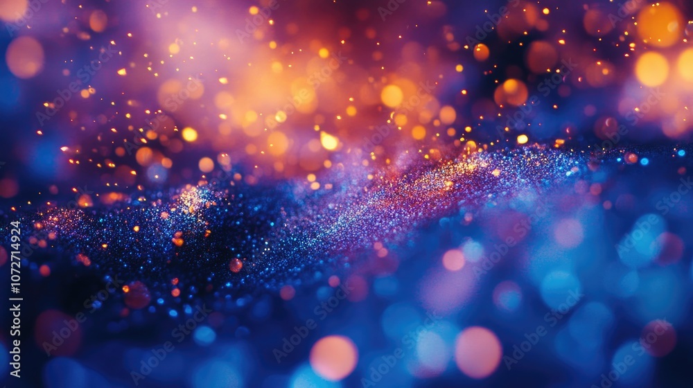 Colorful Abstract Background with Sparkling Particles Colorful Abstract Background with Sparkling Particles