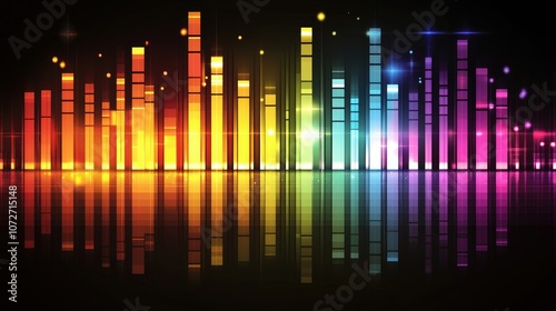 Colorful Sound Wave Visualization Background