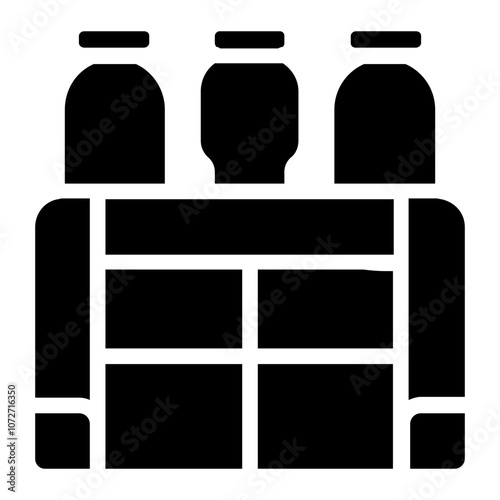 Drink Crate Solid Icon