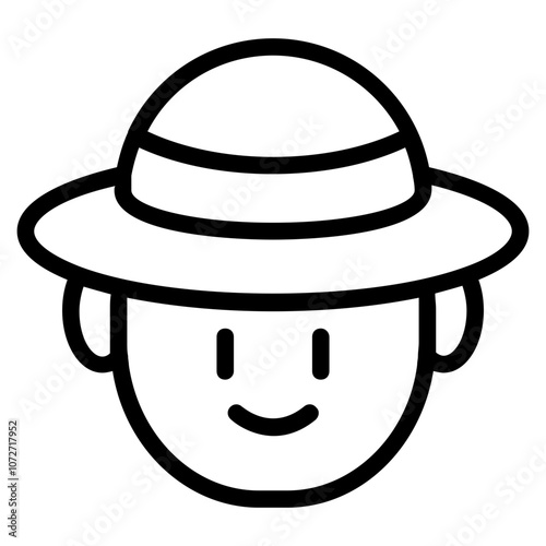 Farmer Line Icon