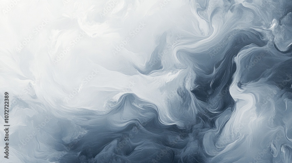 Fototapeta premium Abstract Swirling Blue and White Background Design