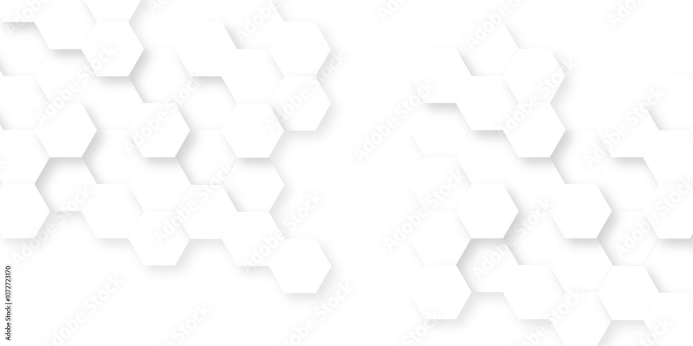 Obraz premium Abstract background with hexagon, modern abstract vector polygonal pattern. Futuristic abstract honeycomb technology white background. Luxury white hexagon pattern.