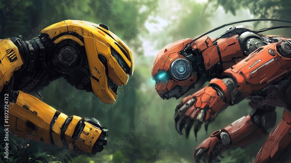 Two Robots Facing Each Other Two Robots Facing Each Other