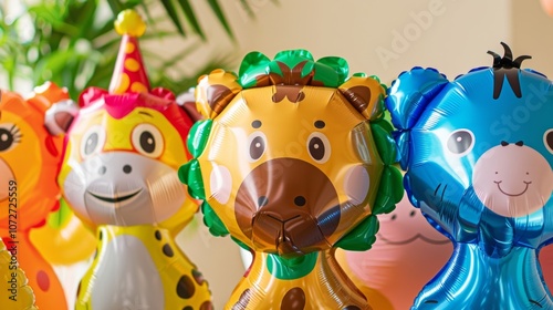 Bring the fun of the fair to your next birthday party with these inflatablestyle balloons. Shaped like classic carnival animals theyre sure to delight guests of all ages. photo