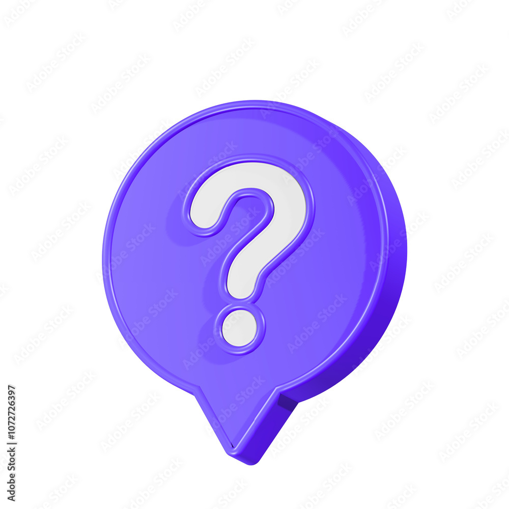 3d Message box with question mark icon. speech bubbles with a question mark. FAQ, support, help concept. 3d rendering 3d Message box with question mark icon. speech bubbles with a question mark. FAQ, support, help concept. 3d rendering