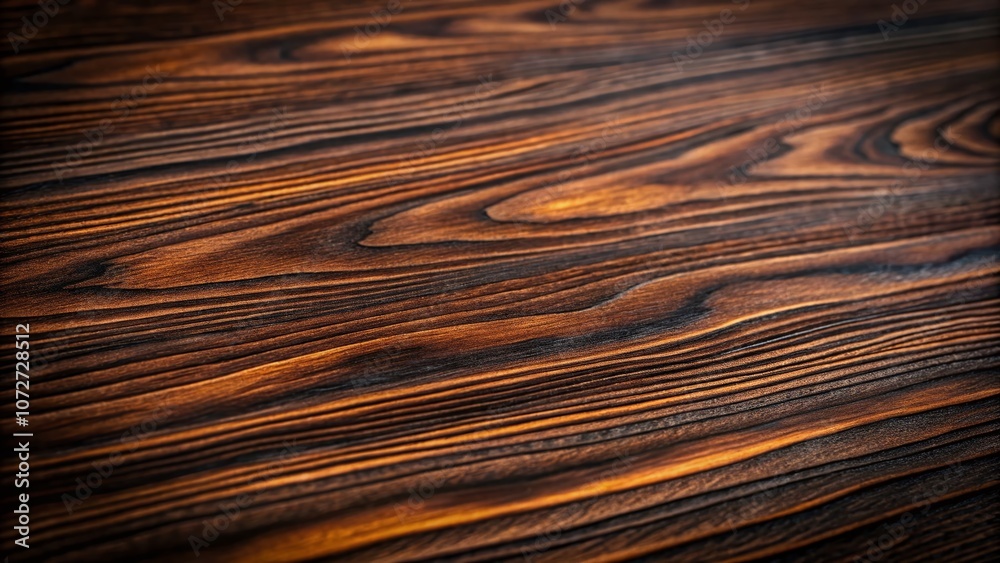 Fototapeta premium Elegant Low Light Photography of Ebony Wood Grain Texture, Capturing Rich Tones and Intricate Patterns for Interior Design Inspiration and Visual Aesthetics