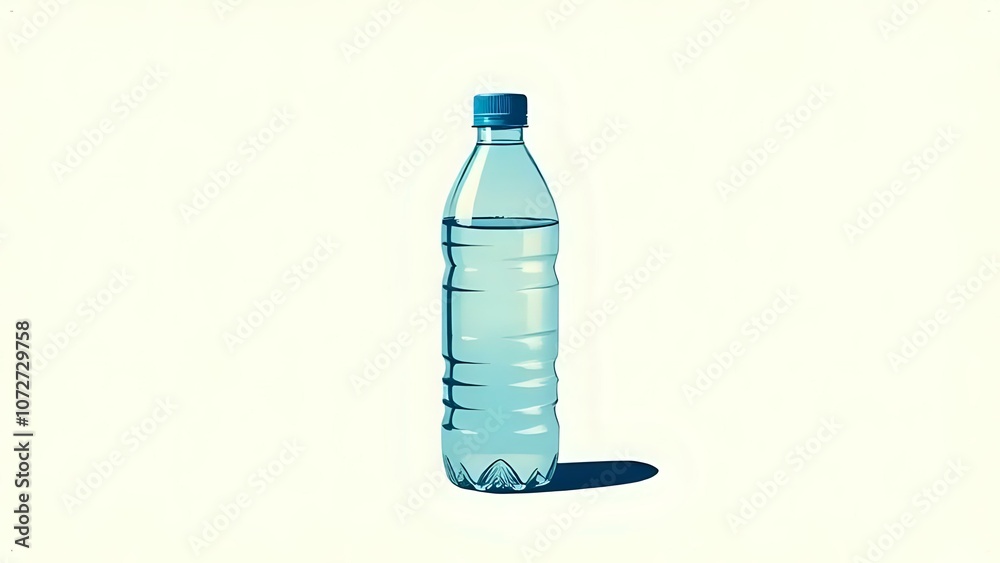 Minimalist Reusable Water Bottle Representing Sustainable Practices and Climate Change Awareness