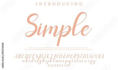 Simple Font Stylish brush painted an uppercase vector letters, alphabet, typeface
