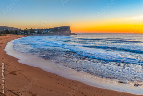 Photography Sunrise at the Seaside with an Orange Horizon