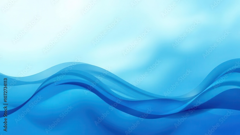 Fototapeta premium Abstract wave pattern background in shades of blue and green, flowing, wave, pattern