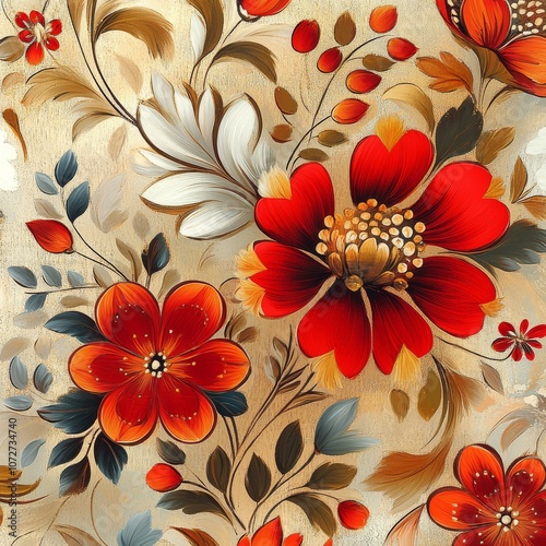 abstract background with traditional russian decorative patterns, related to holiday,piar, copy space. photo