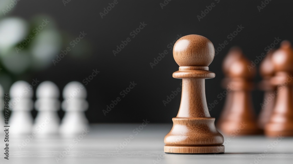 Strategic Business Marketing Concept with Chess Piece