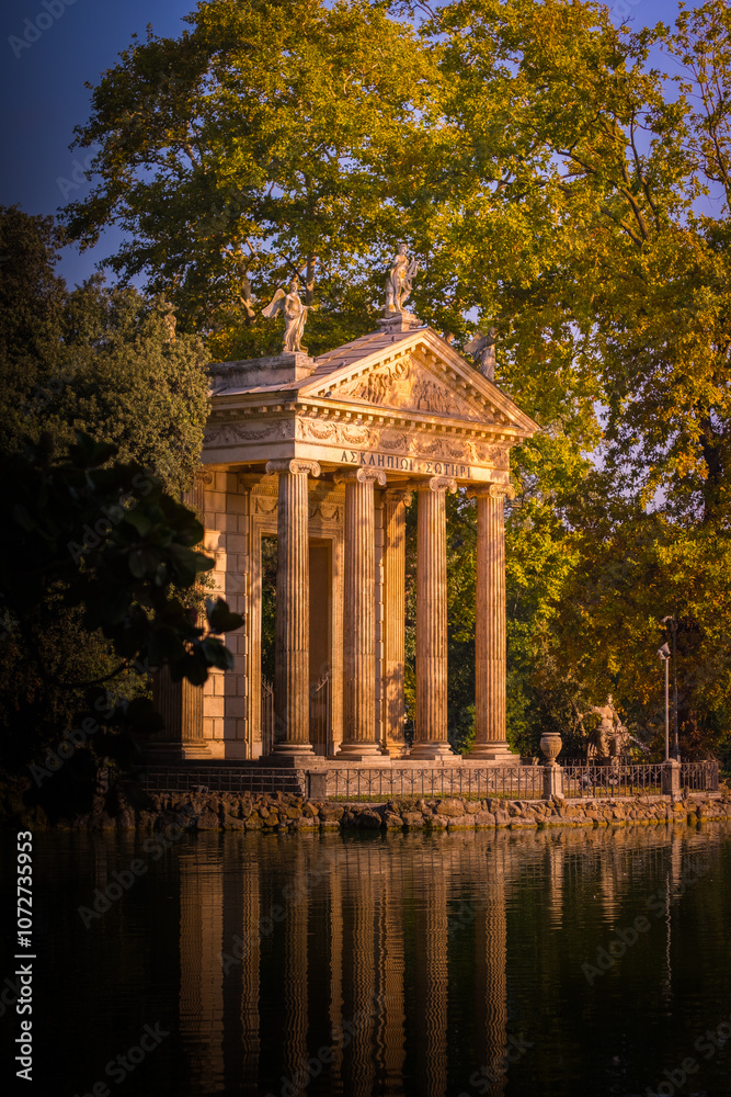 Temple of Aesculapius in the Villa Borghese Rome Temple of Aesculapius in the Villa Borghese Rome