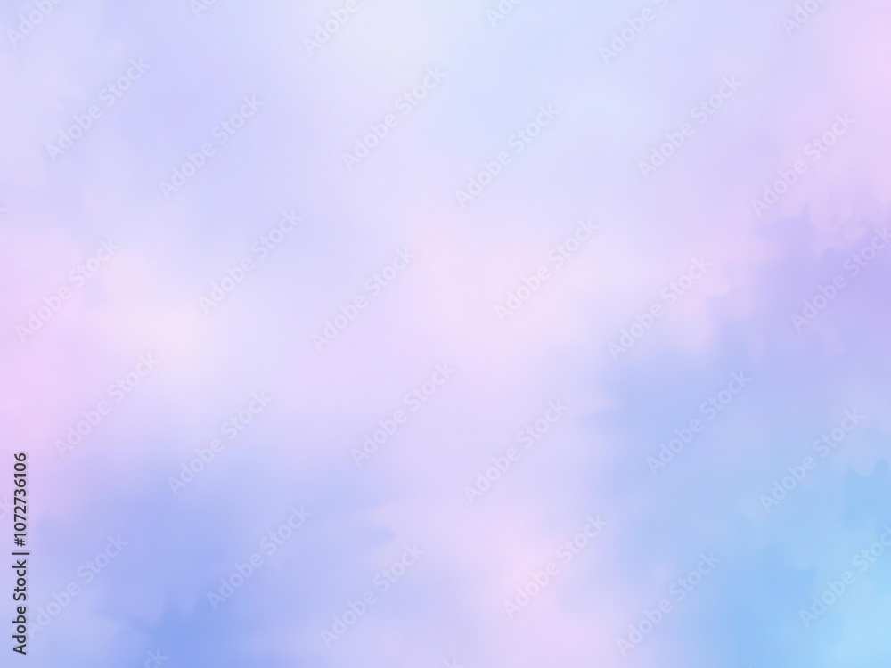 Fototapeta premium Soft pastel watercolor background with a blend of pink, purple, and blue hues creating a dreamy and artistic backdrop for design projects, design, artistic