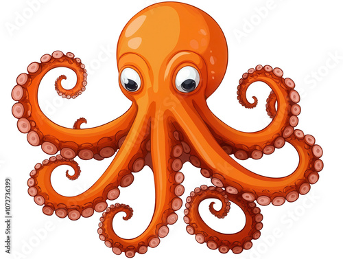 Stunning octopus illustration isolated on transparent background for creative projects photo