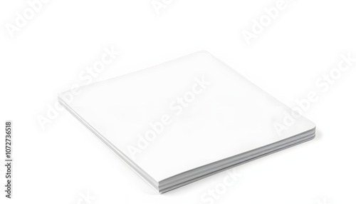 Empty notepad with a bended page, isolated on white background isolated with white highlights, png