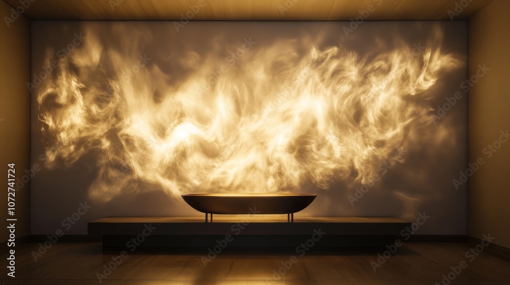 Fototapeta premium Abstract Light and Smoke Installation