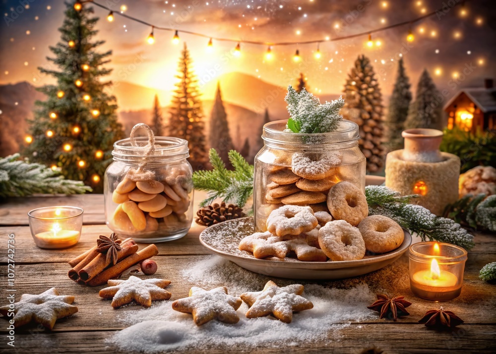Festive Double Exposure Photography Capturing the Magic of Weihnachtszeit and Plätzchen Zeit with Whimsical Elements of Cookies, Decorations, and Winter Scenes Festive Double Exposure Photography Capturing the Magic of Weihnachtszeit and Plätzchen Zeit with Whimsical Elements of Cookies, Decorations, and Winter Scenes