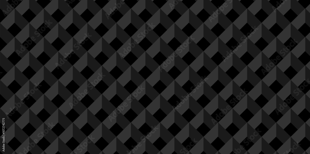 Vector abstract dark black geometric minimal cube hexagon surface texture design. minimal black cubies block and mete glossy thin smooth structure isometric grid banner and wallpaper. Vector abstract dark black geometric minimal cube hexagon surface texture design. minimal black cubies block and mete glossy thin smooth structure isometric grid banner and wallpaper.