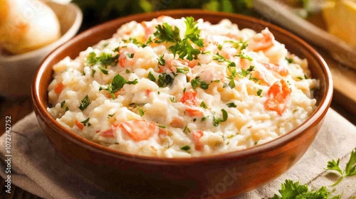 Creamy Risotto with Fresh Vegetables and Herbs