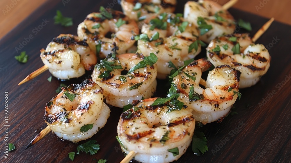 Grilled Shrimp Skewers with Fresh Herbs and Spices Grilled Shrimp Skewers with Fresh Herbs and Spices