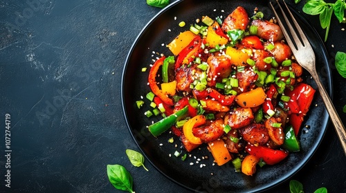 Colorful Vegetable Stir-Fry with Sausage