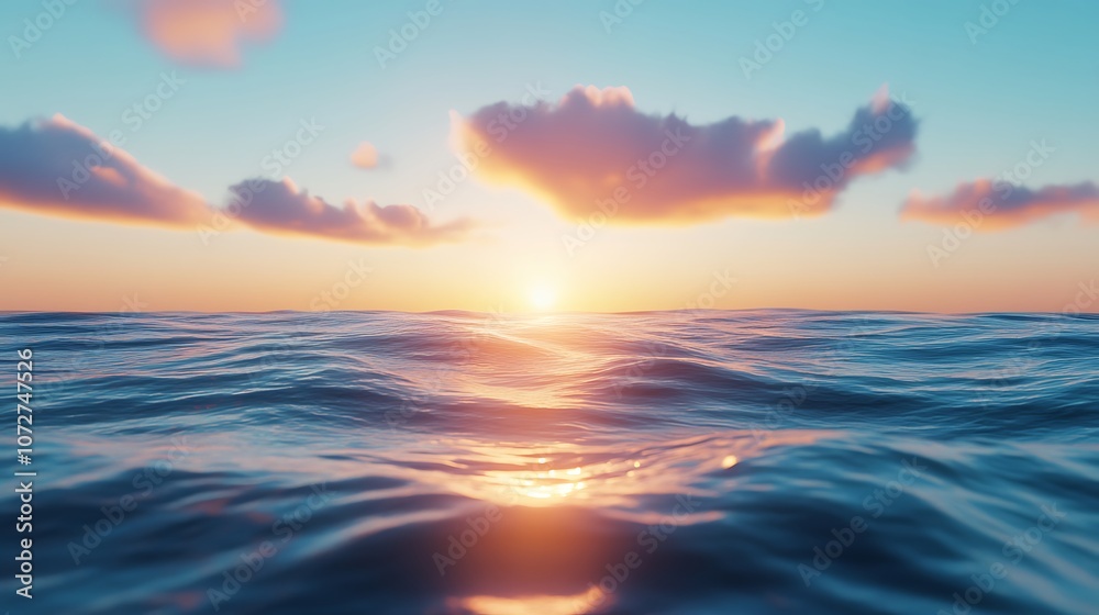 Serene Sunset Over the Ocean Serene Sunset Over the Ocean