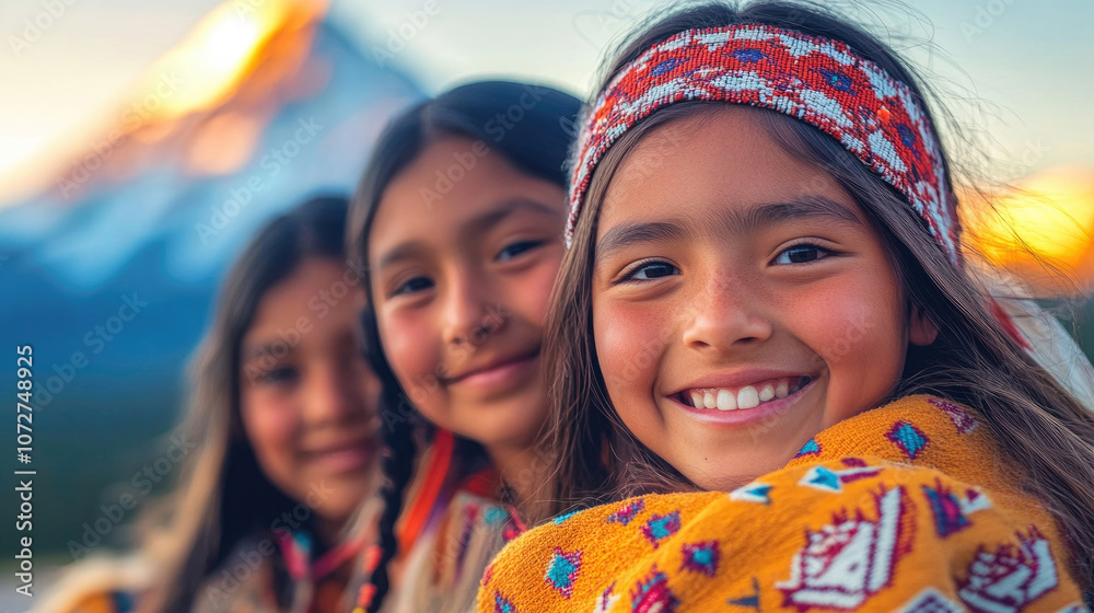 Tibetan girl in mountainous area, smiling at the camera Tibetan girl in mountainous area, smiling at the camera