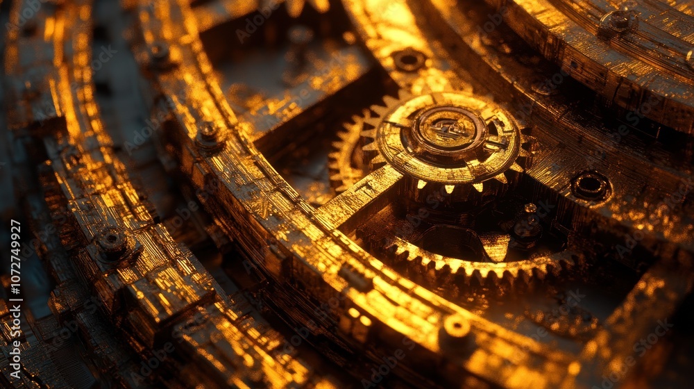 Fototapeta premium Golden Gears