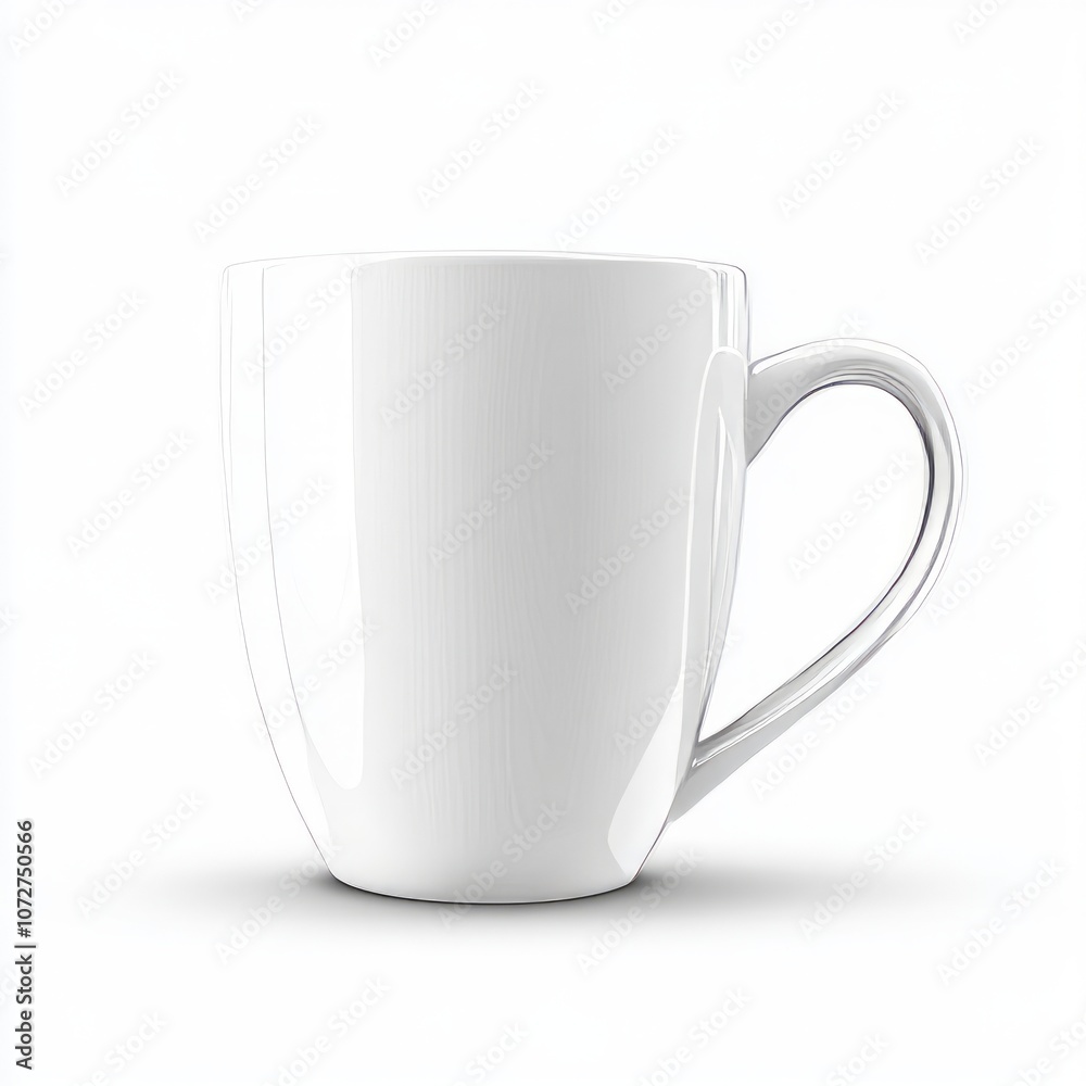 realistic high quality white mug cup mockup isolated