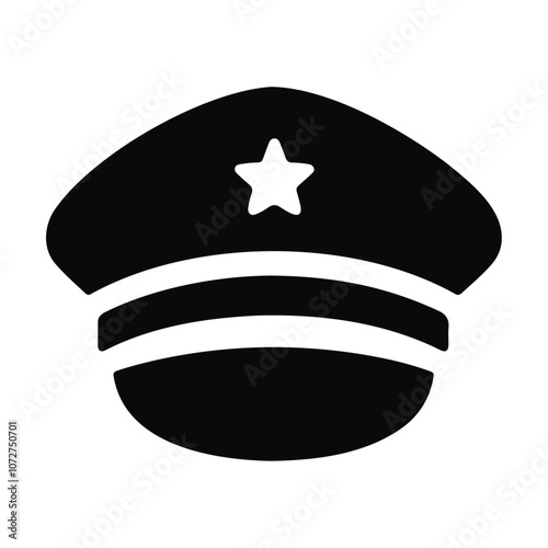 Sail captain headwear or hat vector icon design