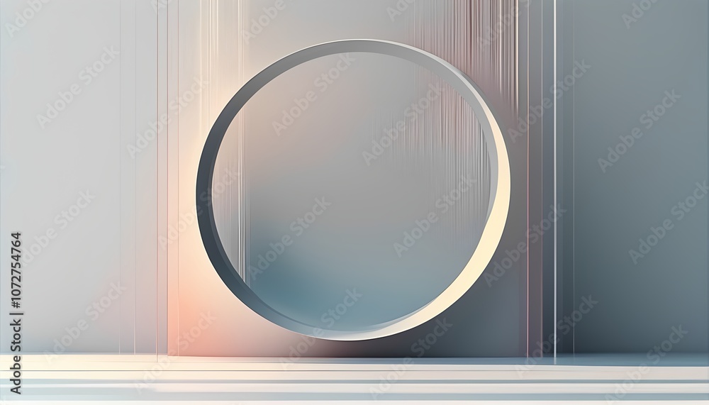 A simple yet striking image featuring a large white circle stage against a muted background. The clean lines and soft lighting create a minimalist and elegant aesthetic, perfect for showcasing product A simple yet striking image featuring a large white circle stage against a muted background. The clean lines and soft lighting create a minimalist and elegant aesthetic, perfect for showcasing product