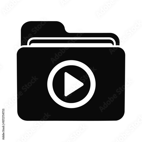 File with video play vector icon design