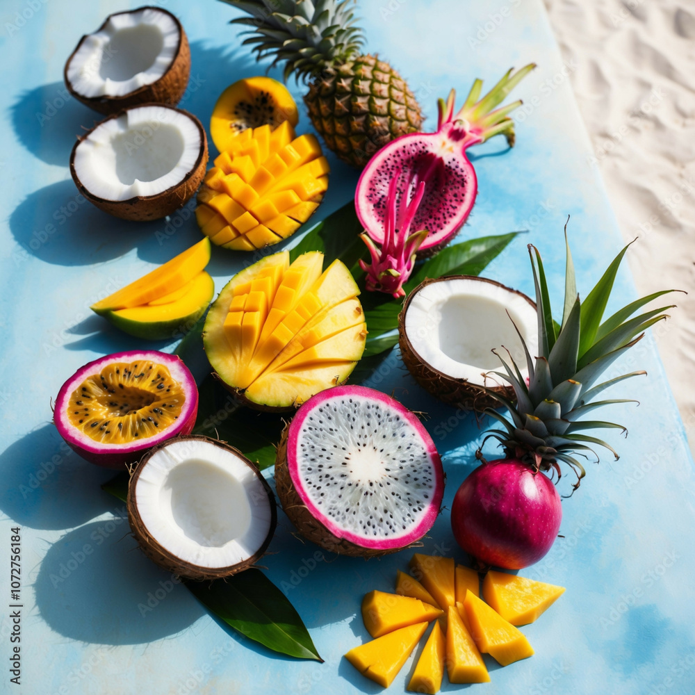 Tropical Fruit Spread with Coconut Halves Tropical Fruit Spread with Coconut Halves