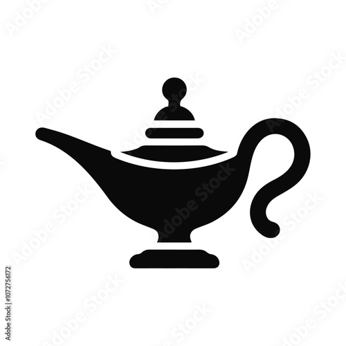 Arabic dream magic lamp vector icon design