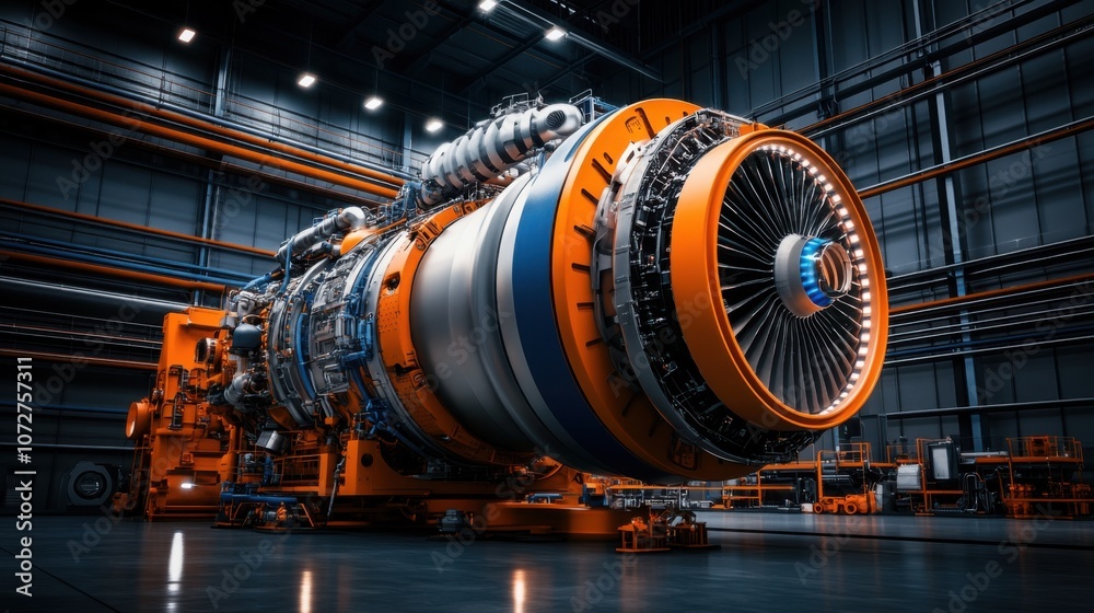 Gigantic Engine in a Futuristic Power Plant Setting Gigantic Engine in a Futuristic Power Plant Setting
