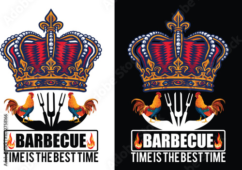 Barbecue time is the best time BBQ t shirt design and graphics designer