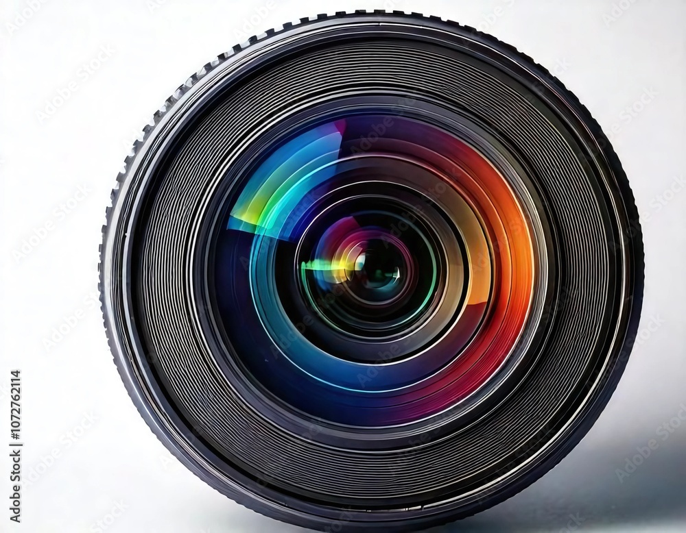 Camera lens with lense reflections. Camera lens with lense reflections.